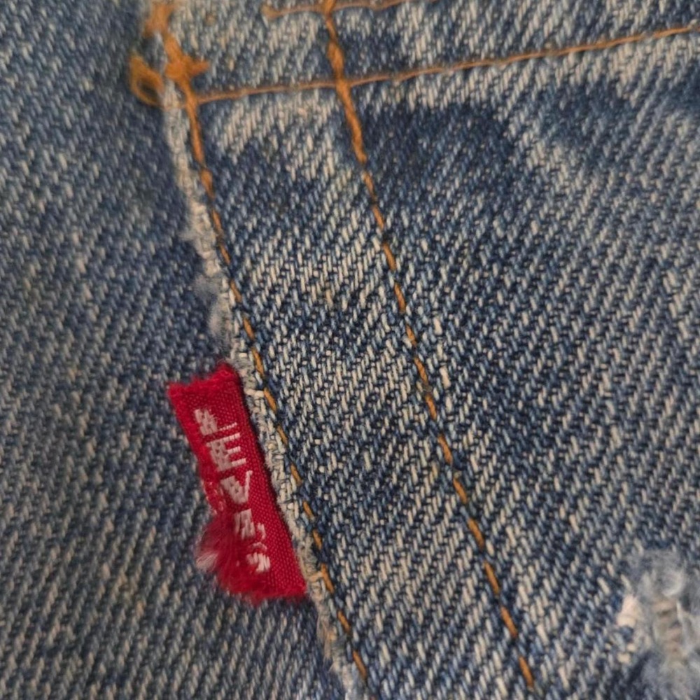 Vintage 1960s Levi's 501XX Type Big E V-Stitch Selvedge Jeans sz 34 Blue